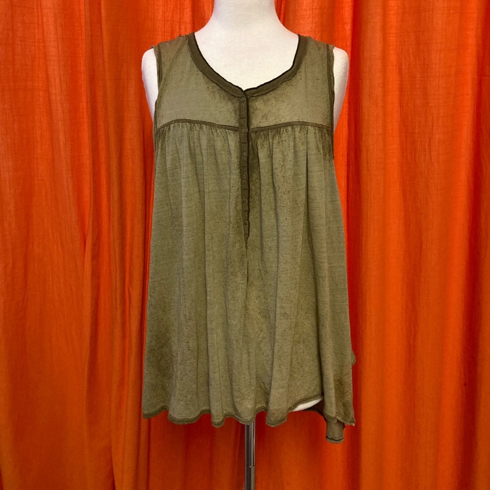 Olive green free people tank
